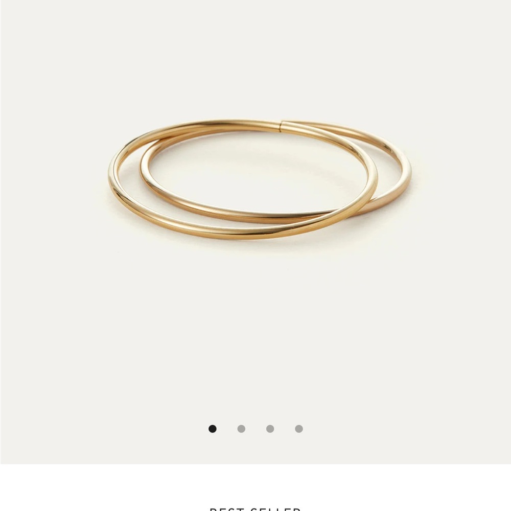 Two Jenny Bird 7” Dane Gold bangles